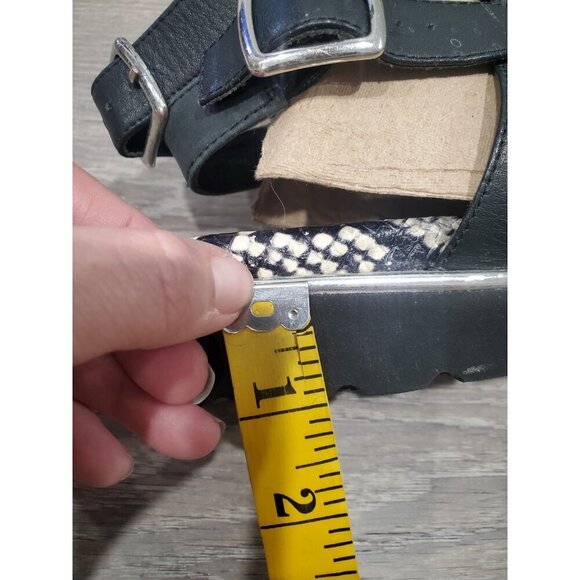 Donald Pliner Lido Snake Print Leather Wedge Open Toe Gladiator Sandals Sz 6.5M - Picture 8 of 16